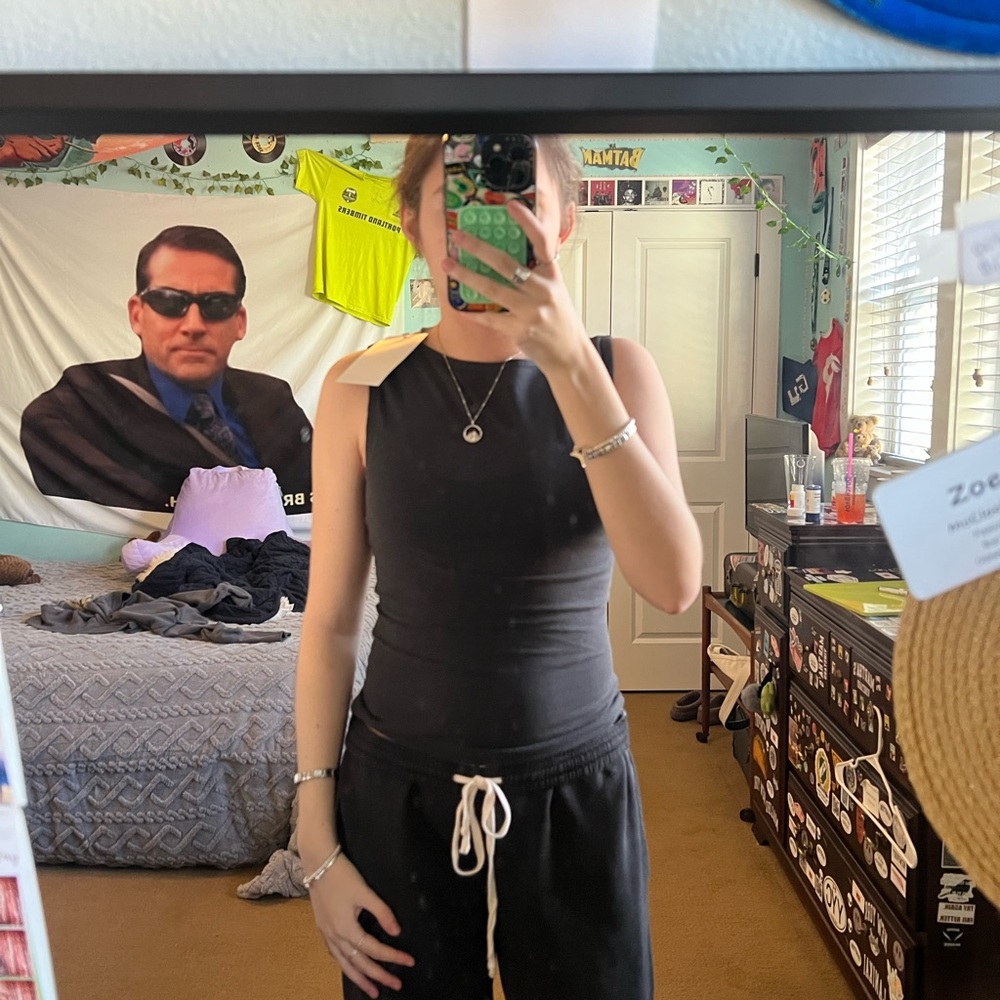 Black tank top